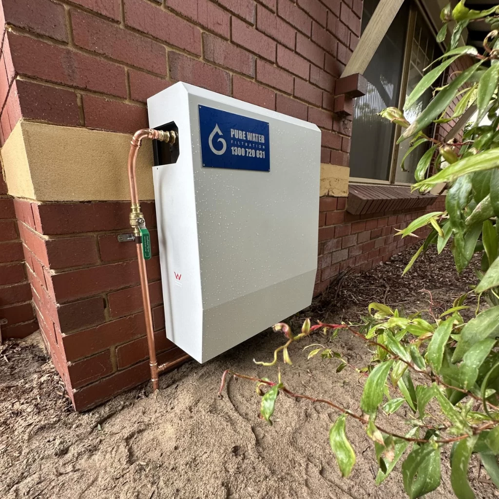 Whole house water filter system installed at Australian home